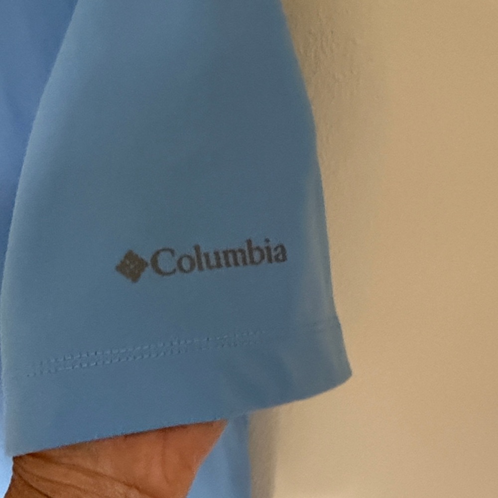 Columbia Omni-Wick Drive Polo Short Sleeve Golf Shirt Men’s small Light Blue - Picture 5 of 6